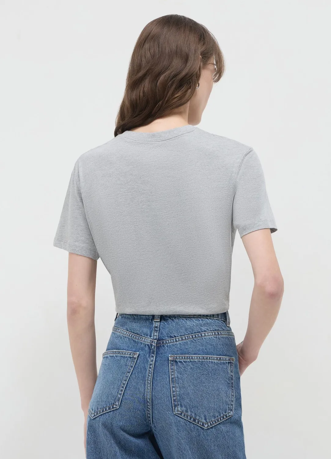 Calliope t-shirt col rond femme coton uni