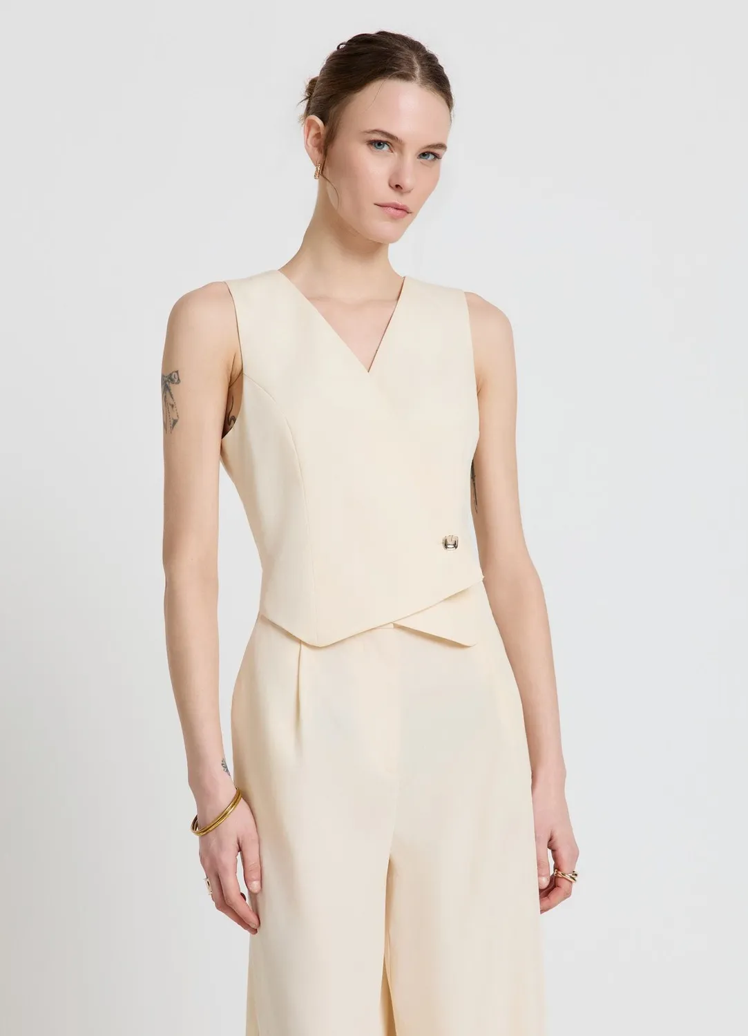 Calliope Tuta gilet combinaison femme XS gilet croisé