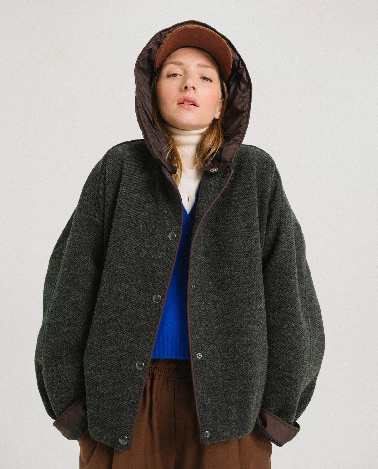 TINSELS FRIENDS blouson anthracite lainage technique
