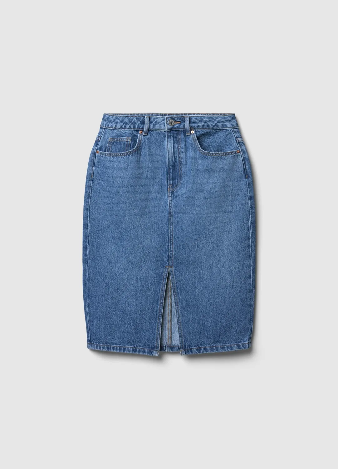 Calliope jupe longuette denim fente femme