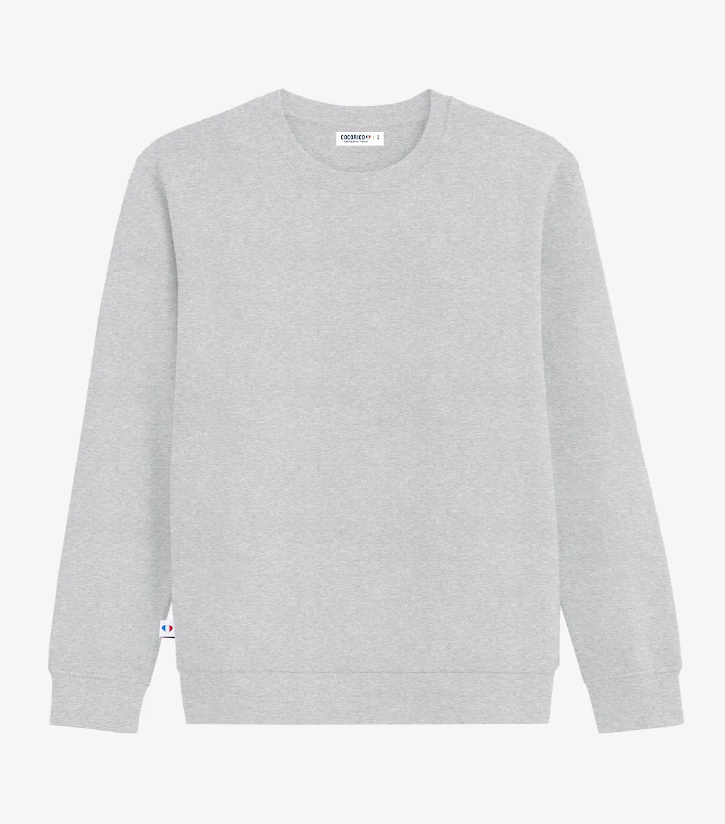 Cocorico Intemporel sweat homme gris coton