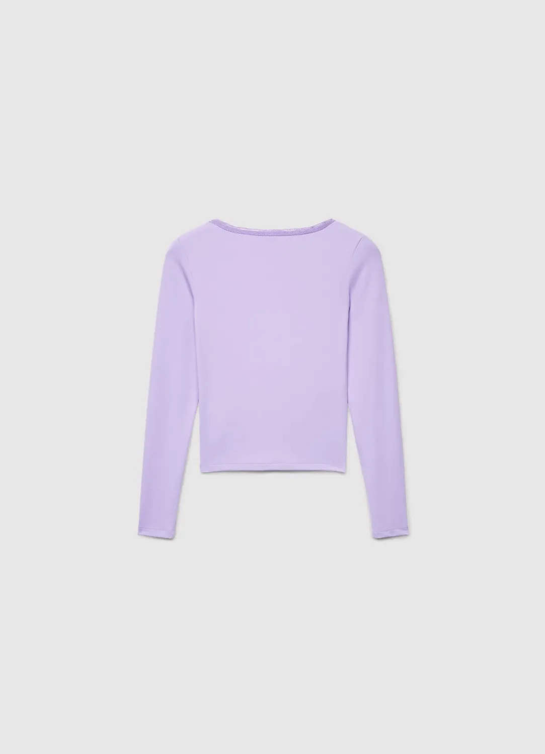 Calliope t-shirt manches longues femme col V dentelle