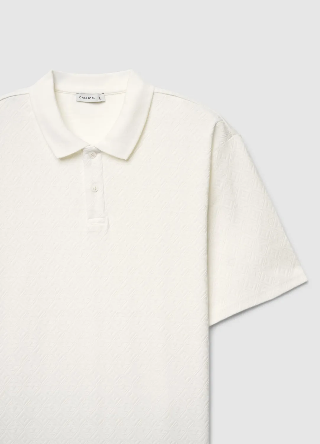 Calliope Polo jacquard homme manches courtes