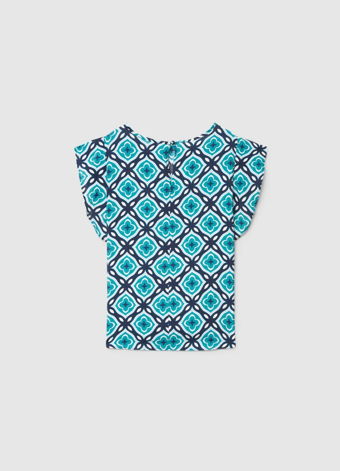 Calliope Blouse Géométrique Volants Femme