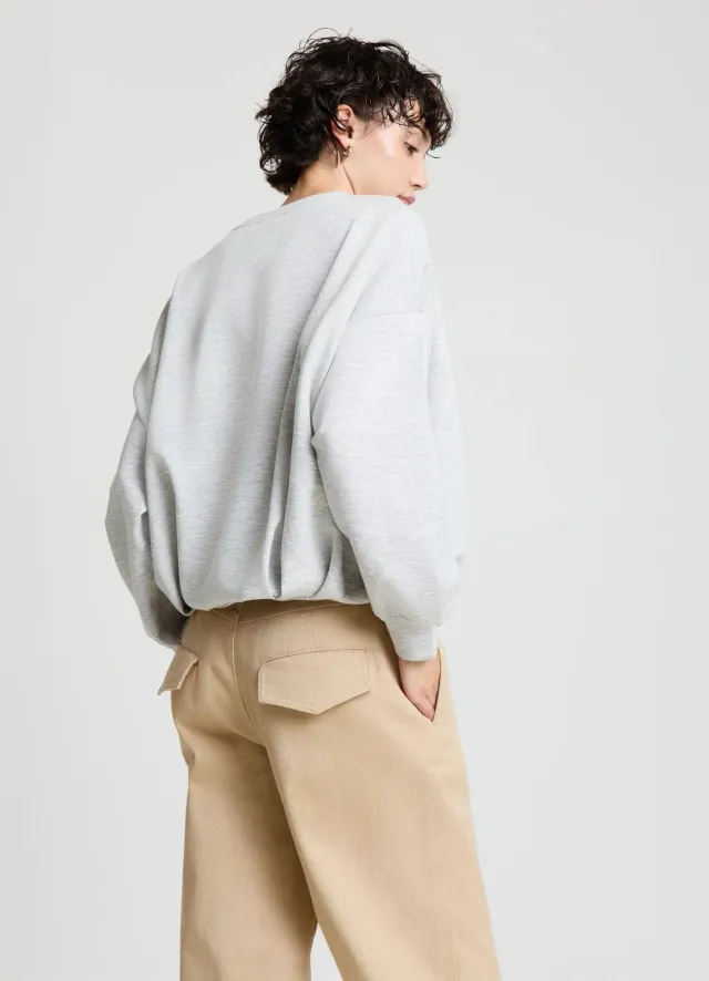 Calliope Sweat ballon femme col rond uni