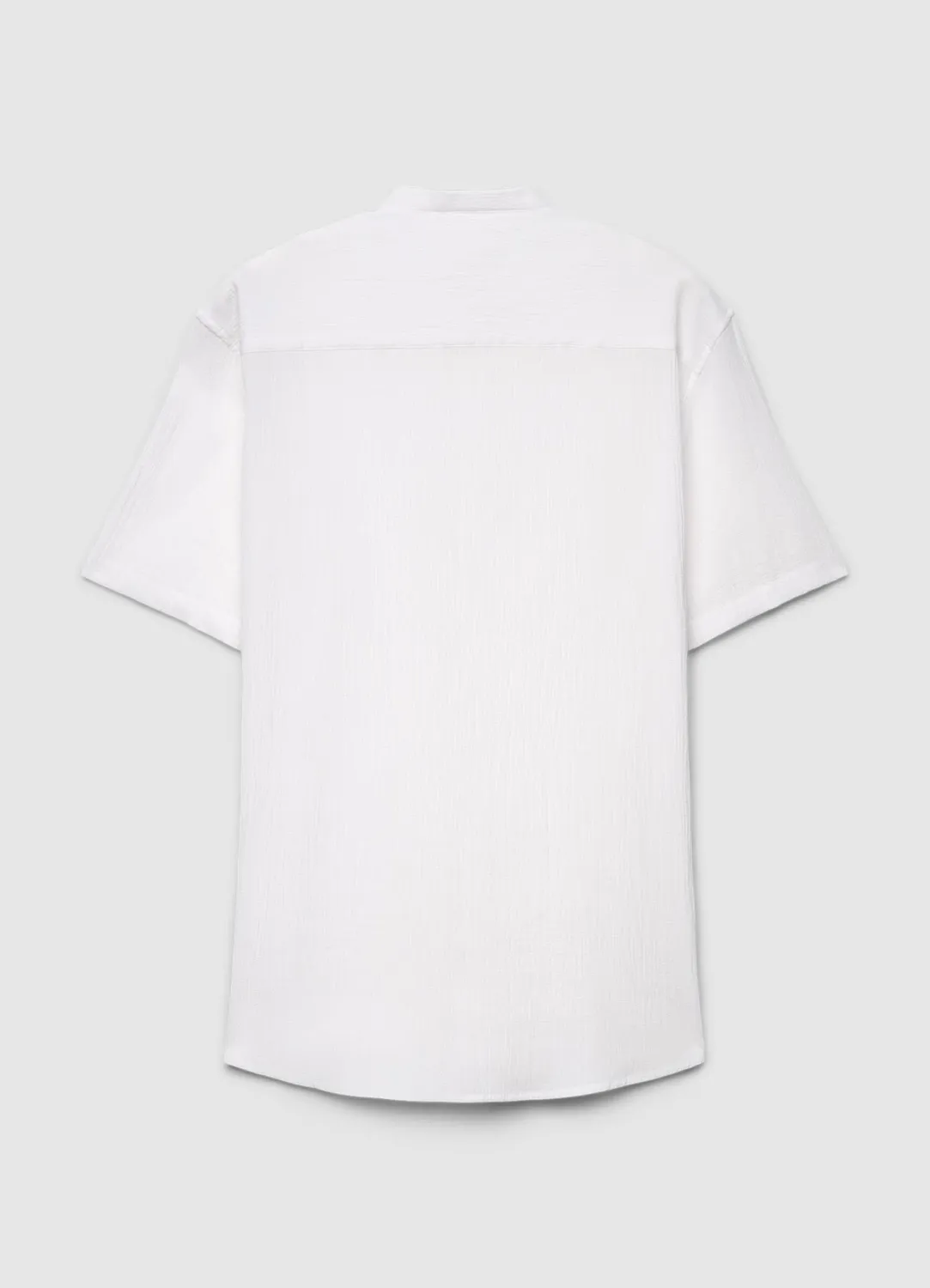 Calliope chemise col coréen homme manches courtes unie