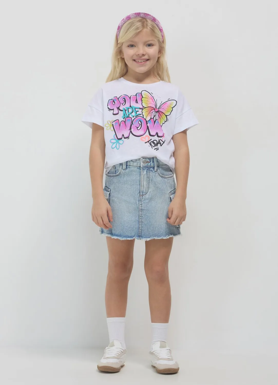 Calliope t-shirt fille coton imprimé manches courtes