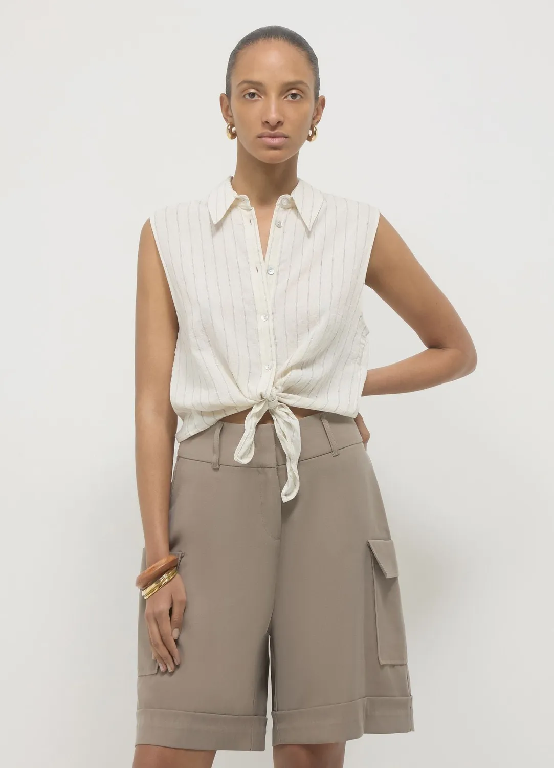 Calliope Bermuda cargo à poches short femme