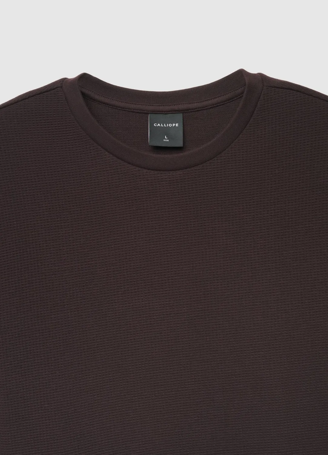 Calliope sweat col rond uni homme coton
