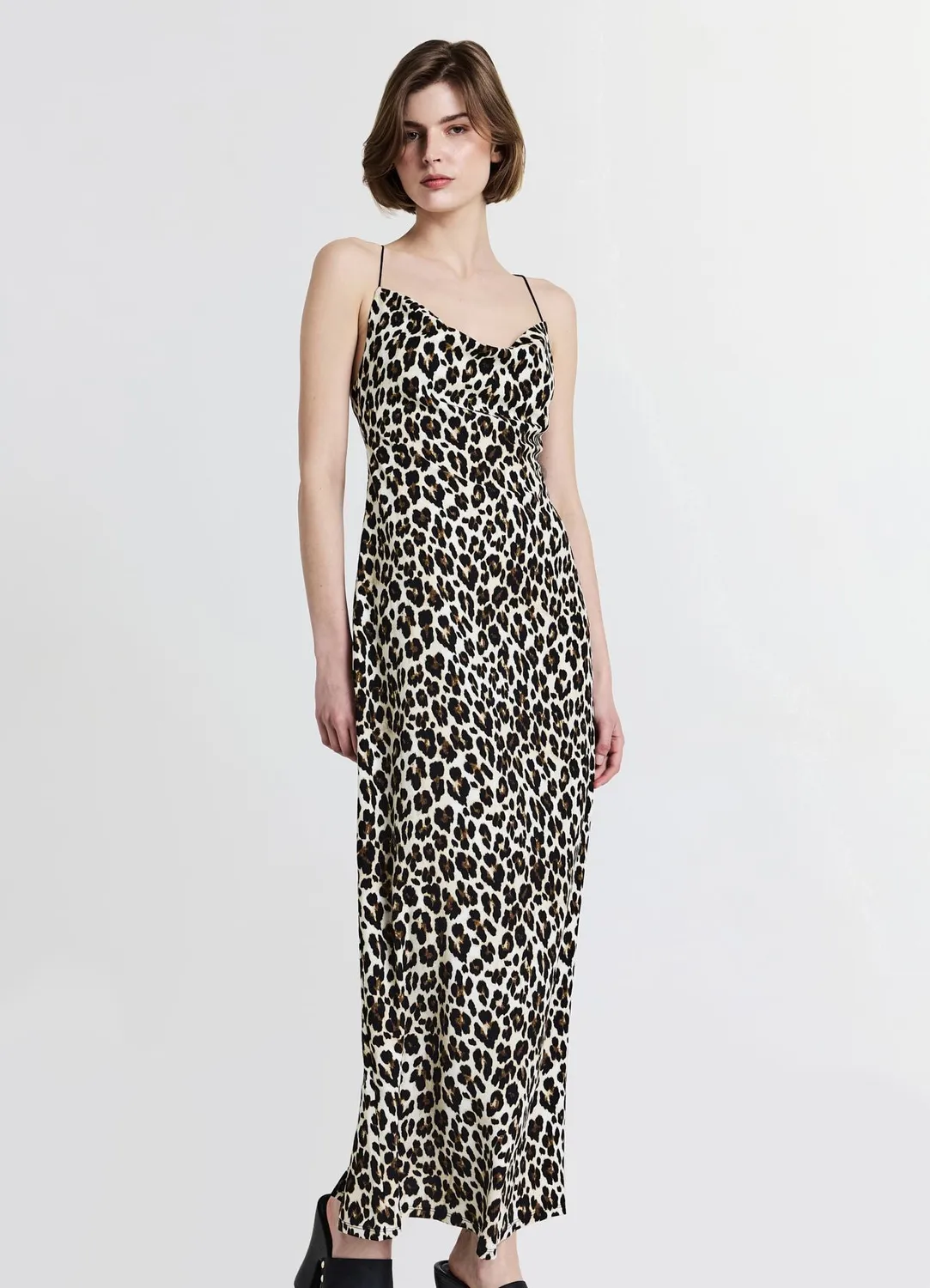 Calliope robe longue femme animalier dos croisé
