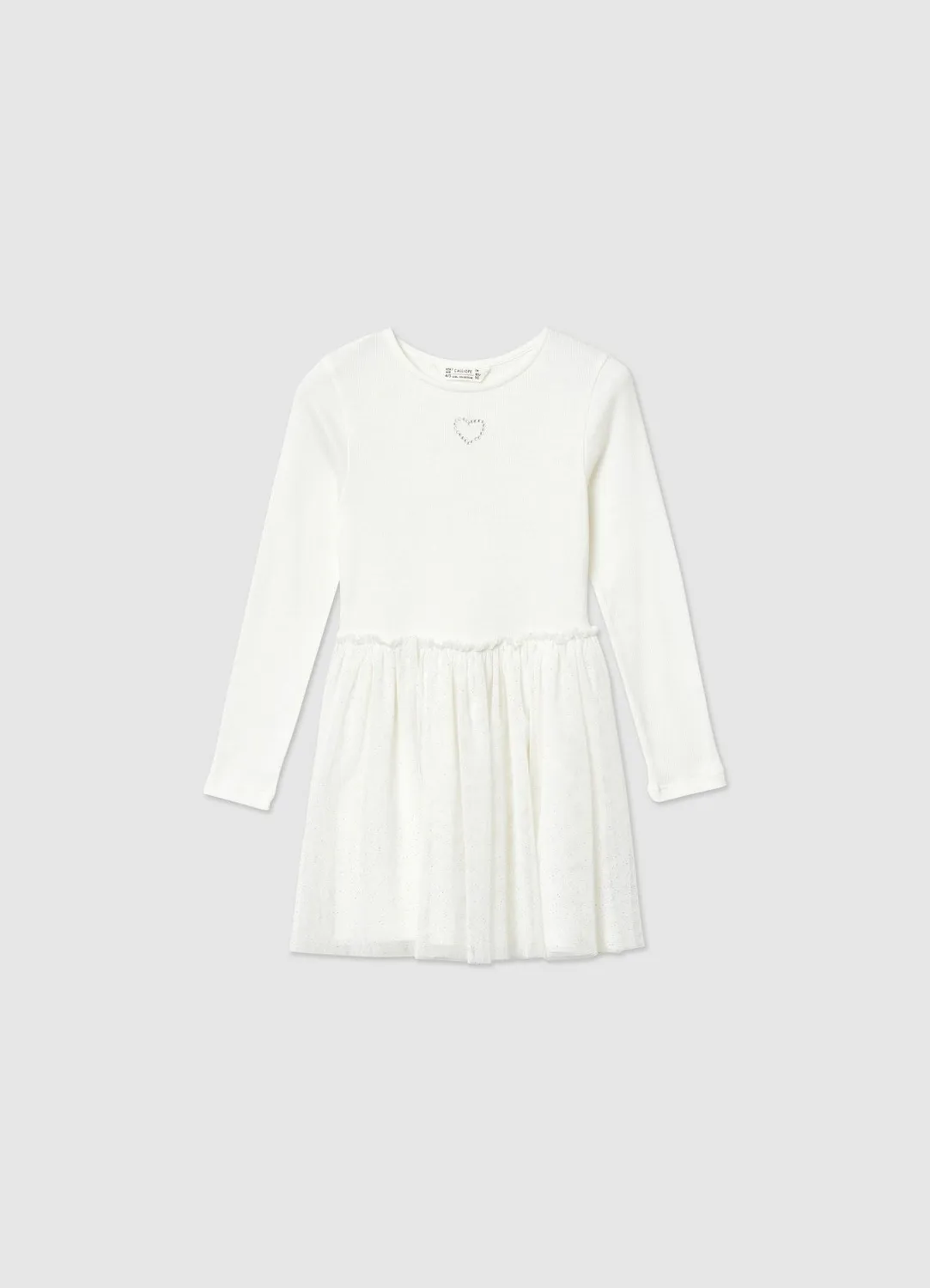 Calliope robe fille tulle pailleté cœur