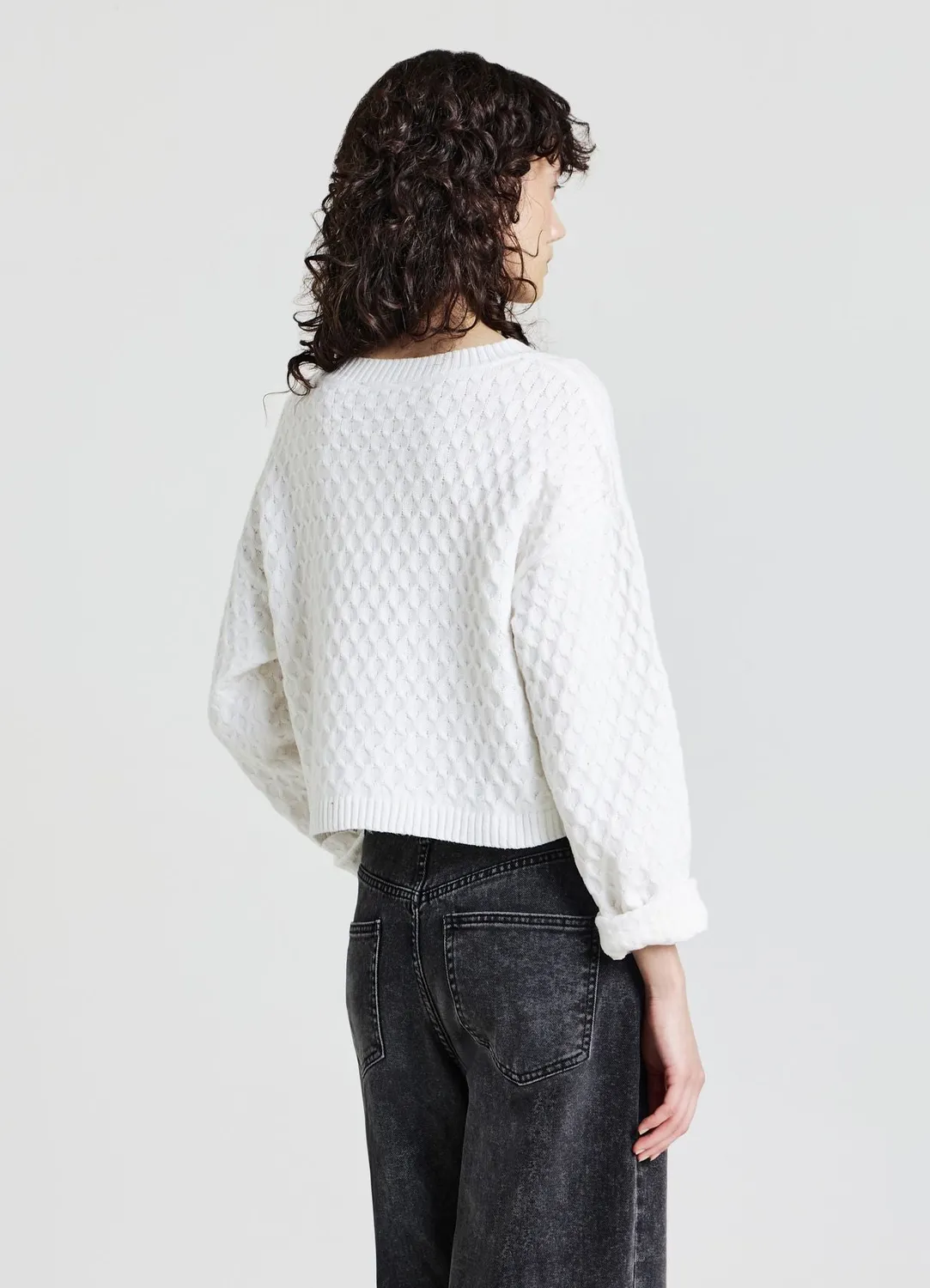 Calliope nœuds cardigan femme col rond manches longues