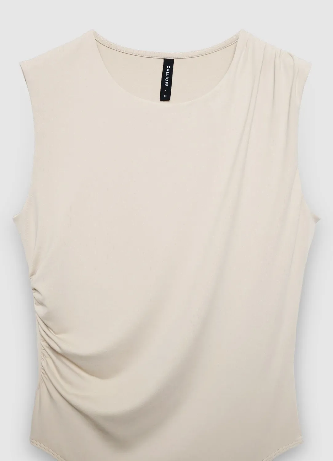 Calliope body femme col rond froncé sans manches