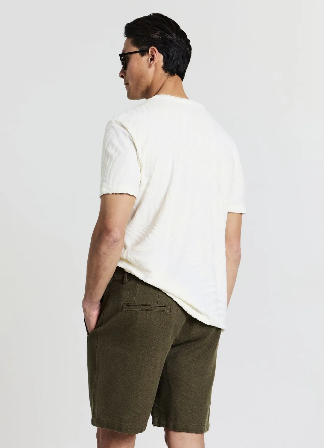 Calliope short chino homme à cordon broderie poches