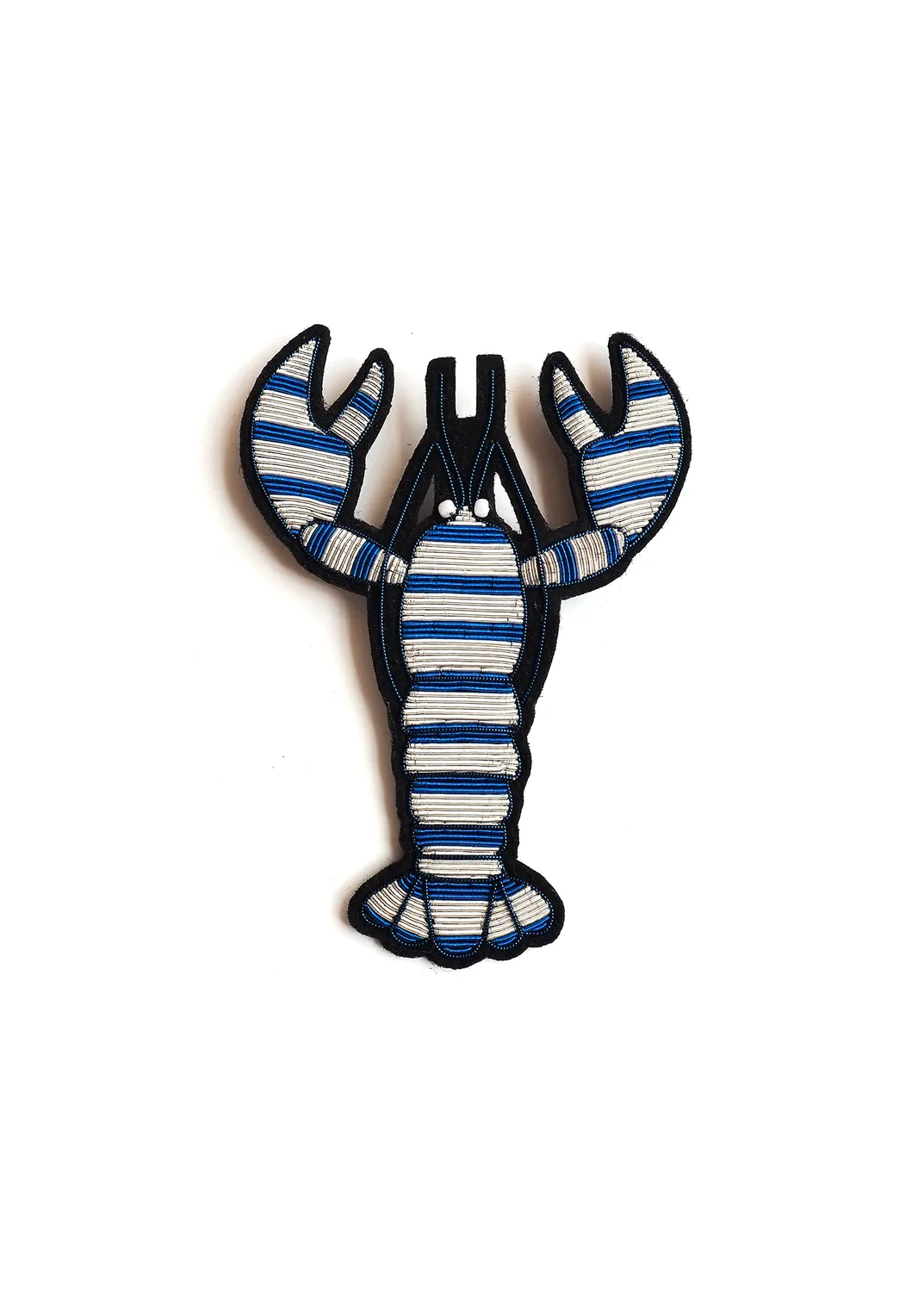 Saint James x Macon Lesquoy Homard broche bleu blanc 11,7 cm