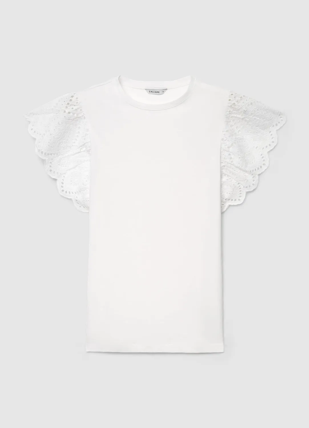 Calliope t-shirt femme manches à volants sangallo