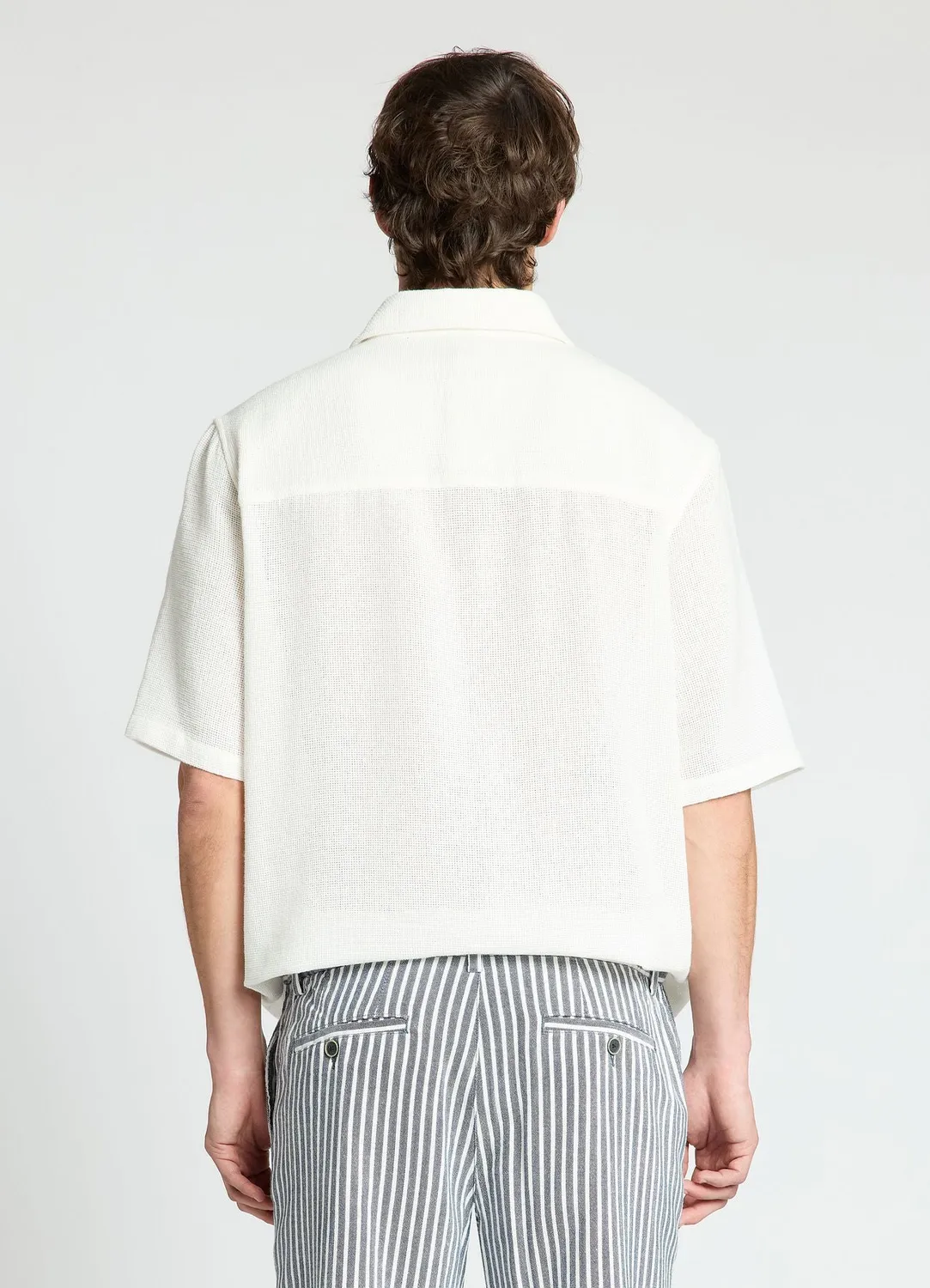 Calliope Boxy chemise homme manches courtes unie