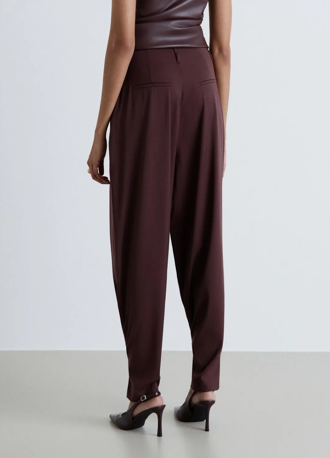 Calliope pantalon large boutons bas femme uni