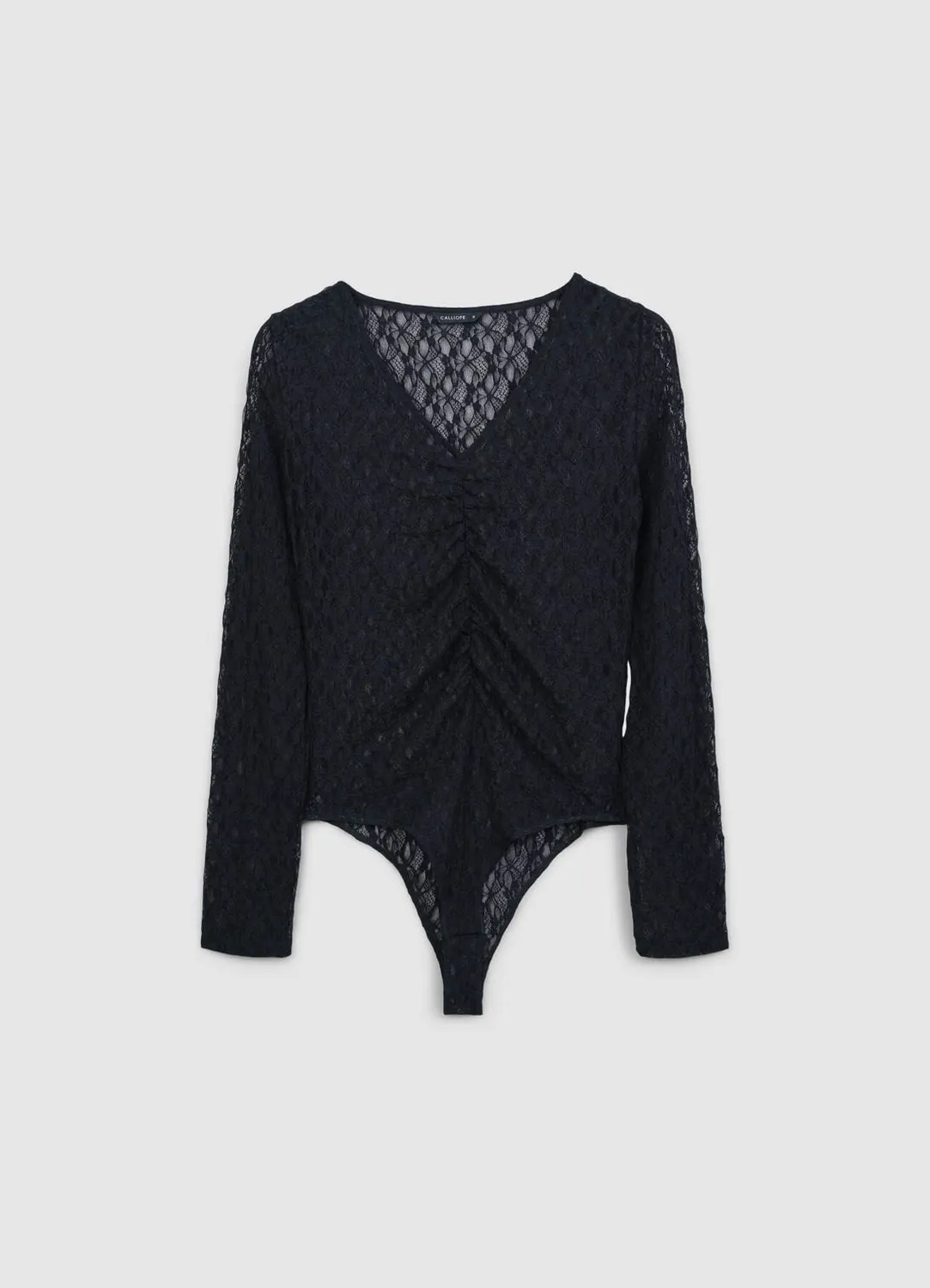 Calliope body dentelle femme col V manches longues