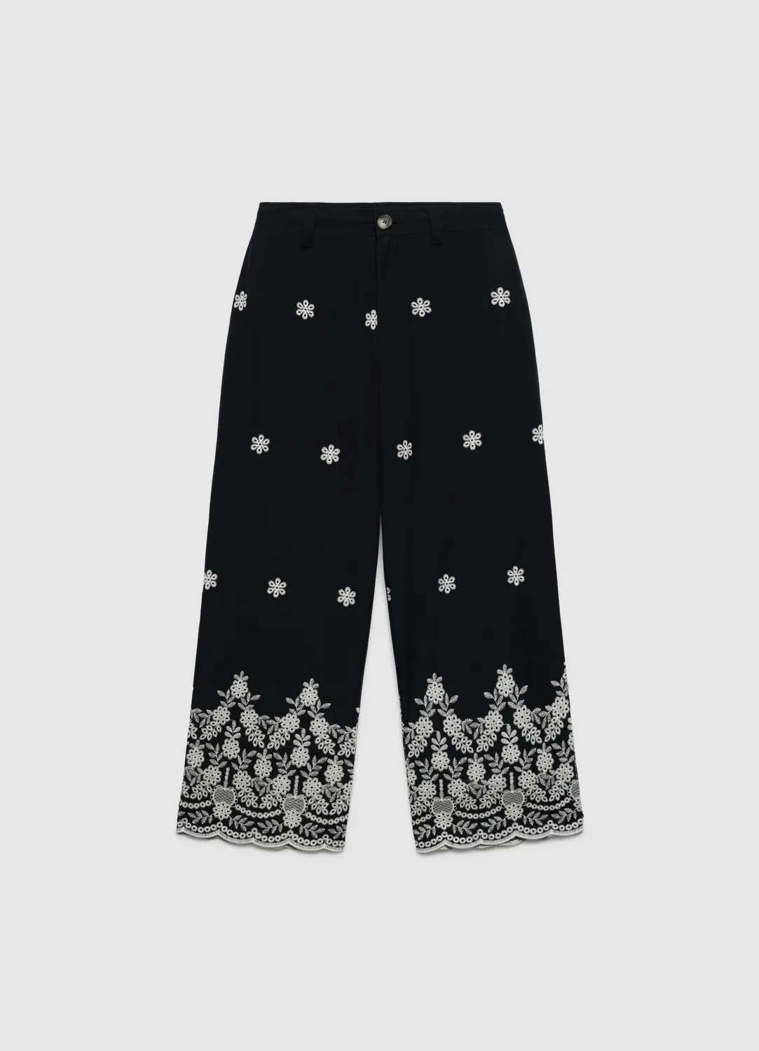 Calliope pantalon culotte femme broderie florale