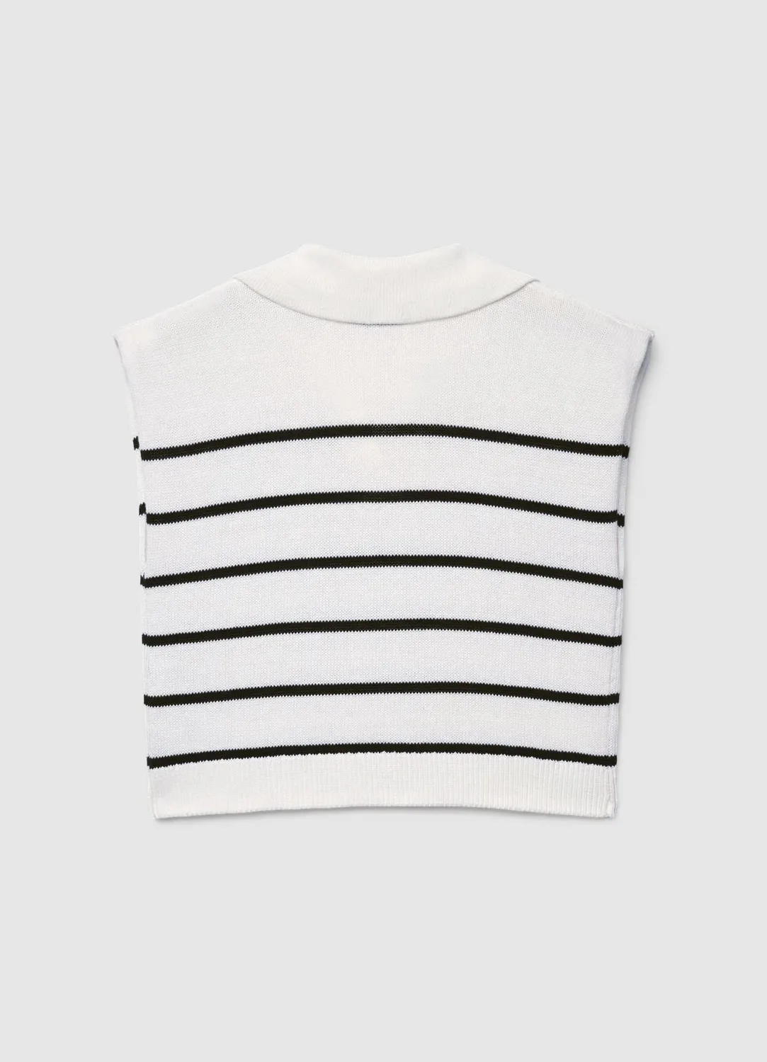 Calliope gilet rayé femme sans manches col polo