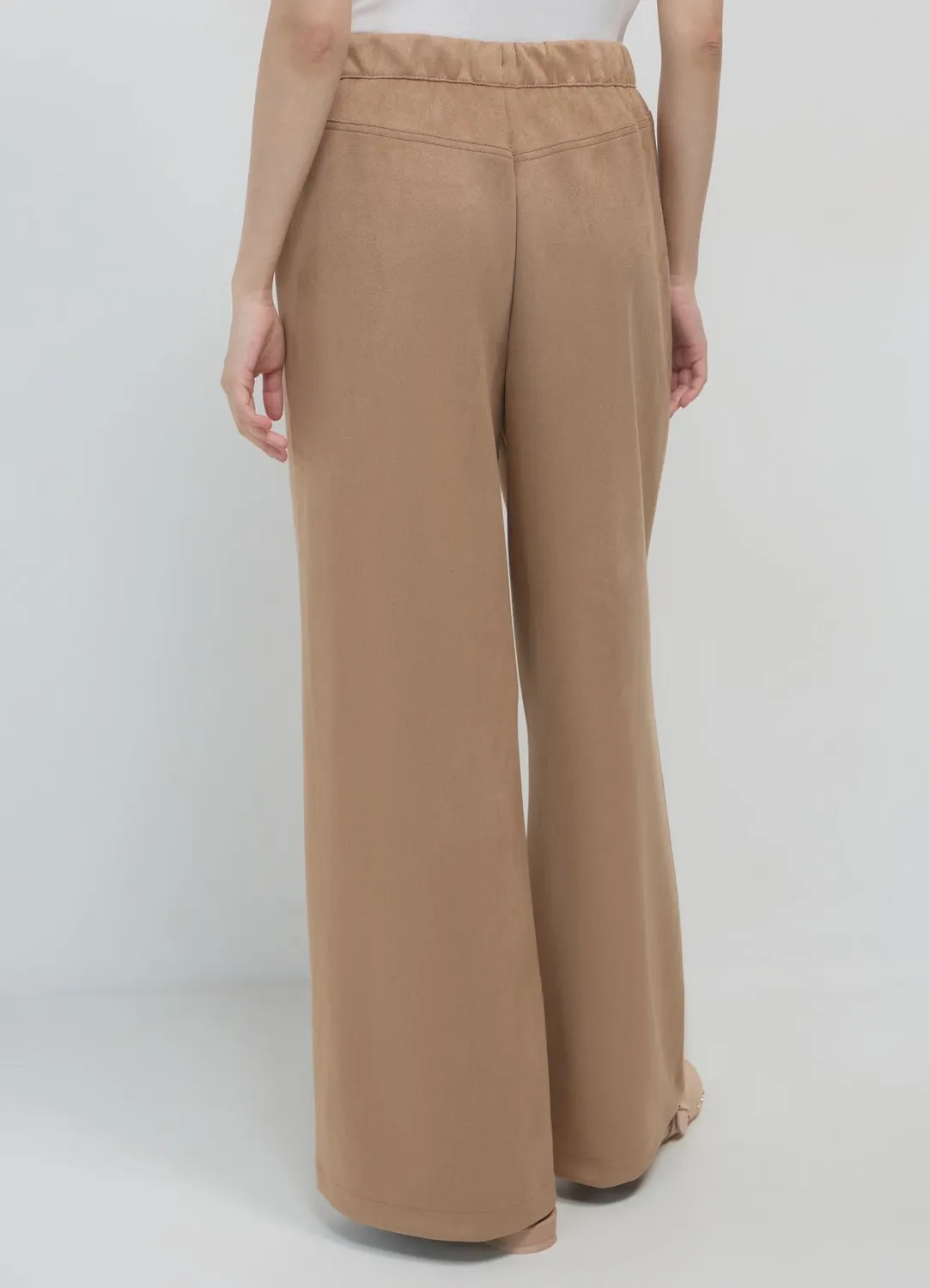 Calliope pantalon palazzo jogger simili daim femme regular