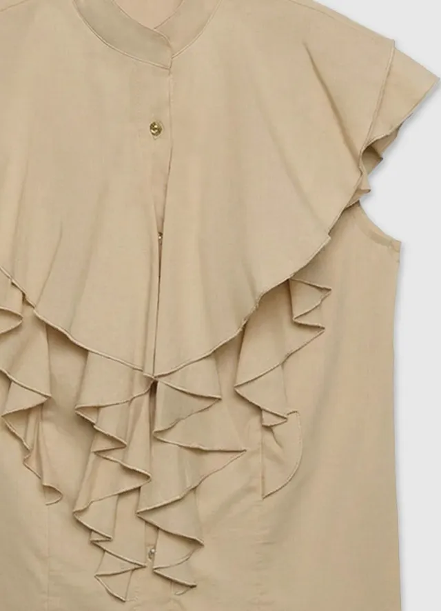 Calliope Blouse Volants Femme Col Classique Regular