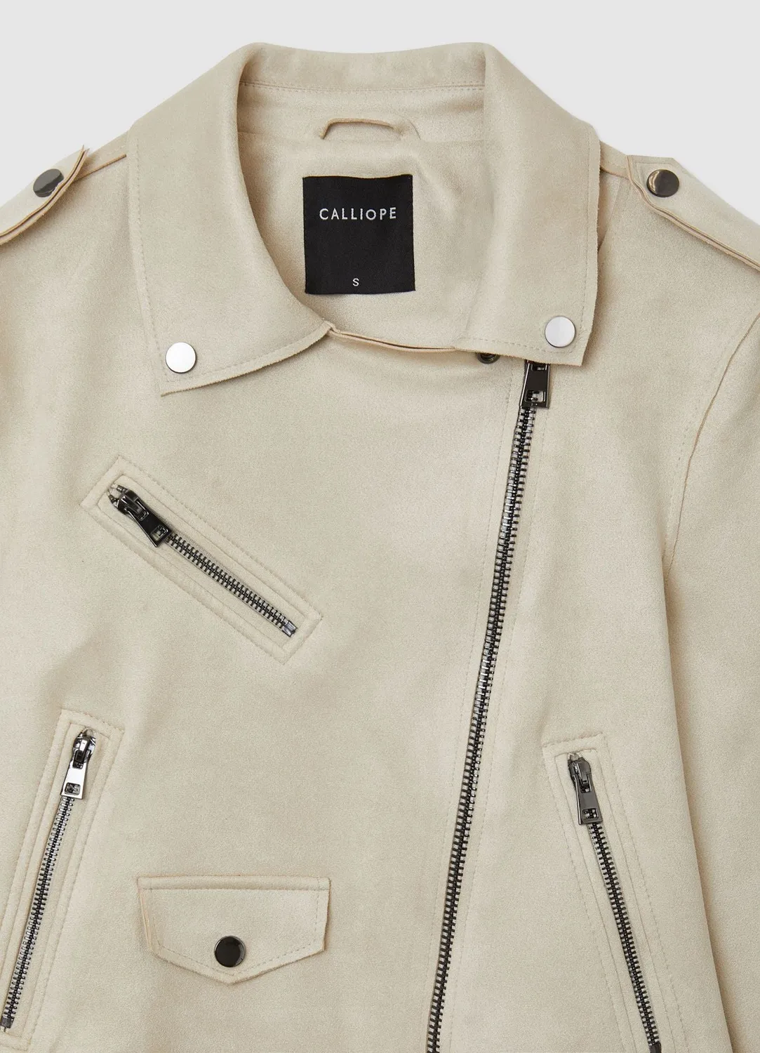 Calliope perfecto suédine zippé femme