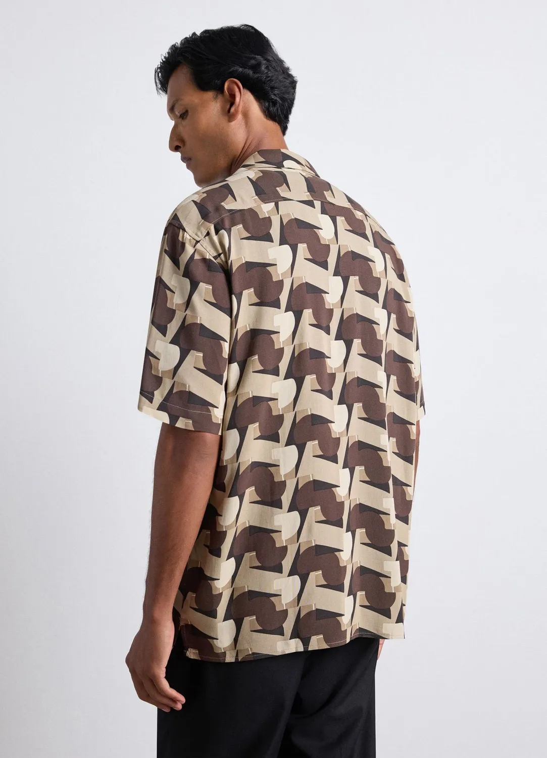 Calliope Chemise Imprimée Homme Manches Courtes