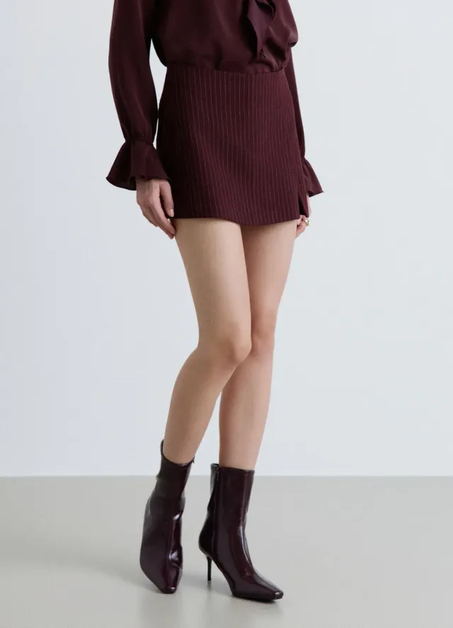 Calliope Jupe-culotte femme rayures fente
