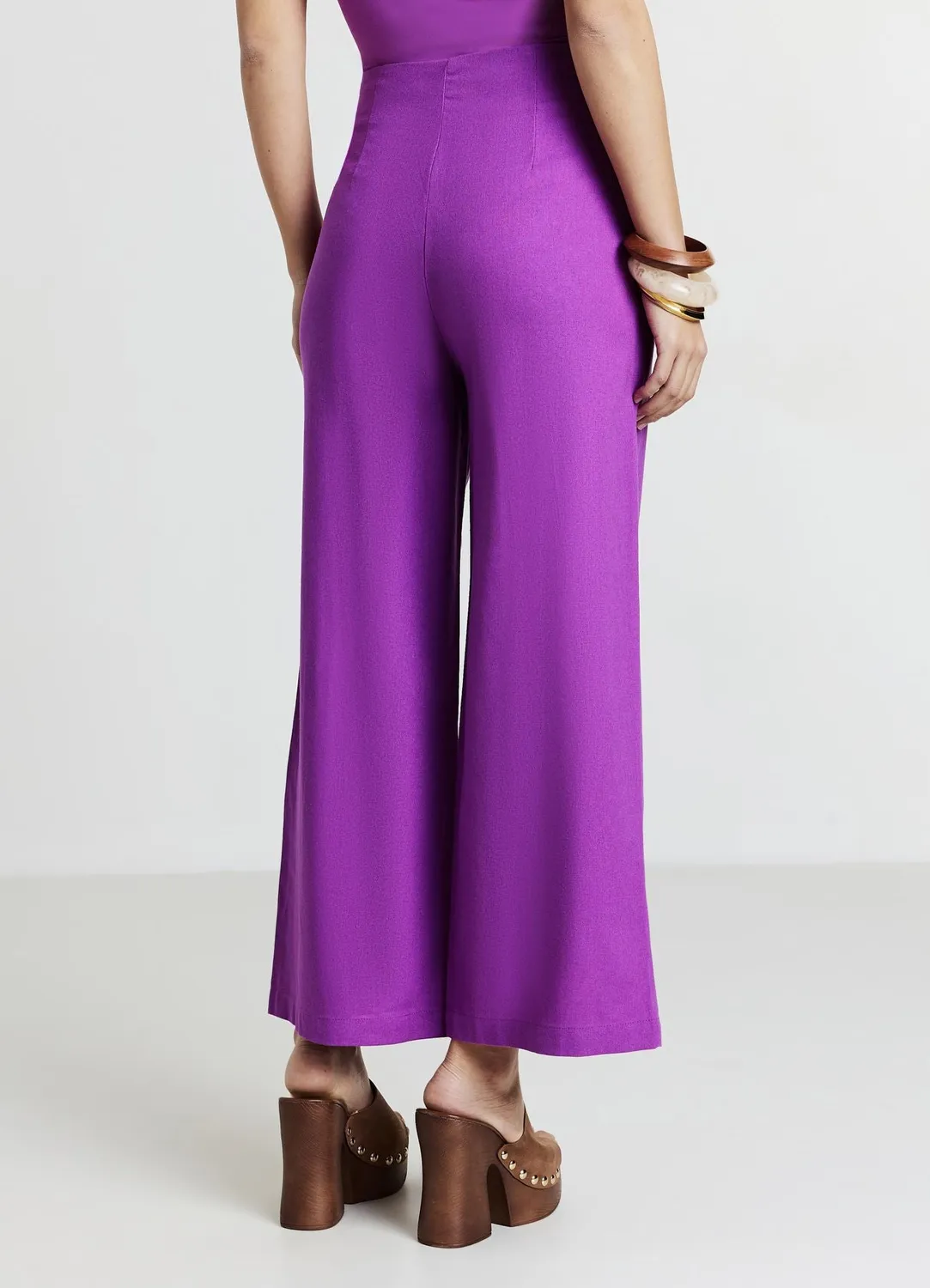 Calliope culotte boucle pantalon femme jambe large