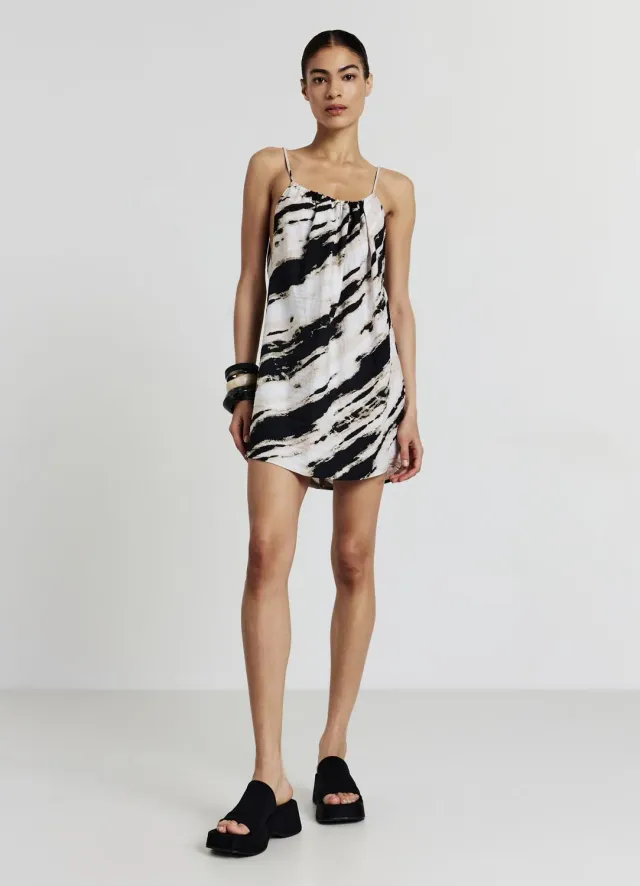 Calliope robe courte fantaisie à bretelles femme