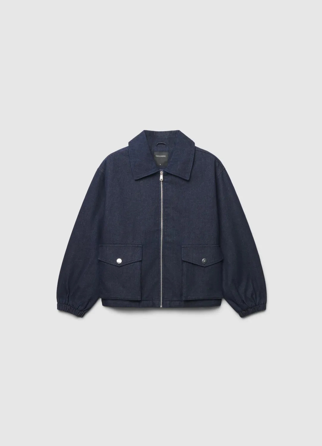 Calliope bomber femme denim zip poches à rabat