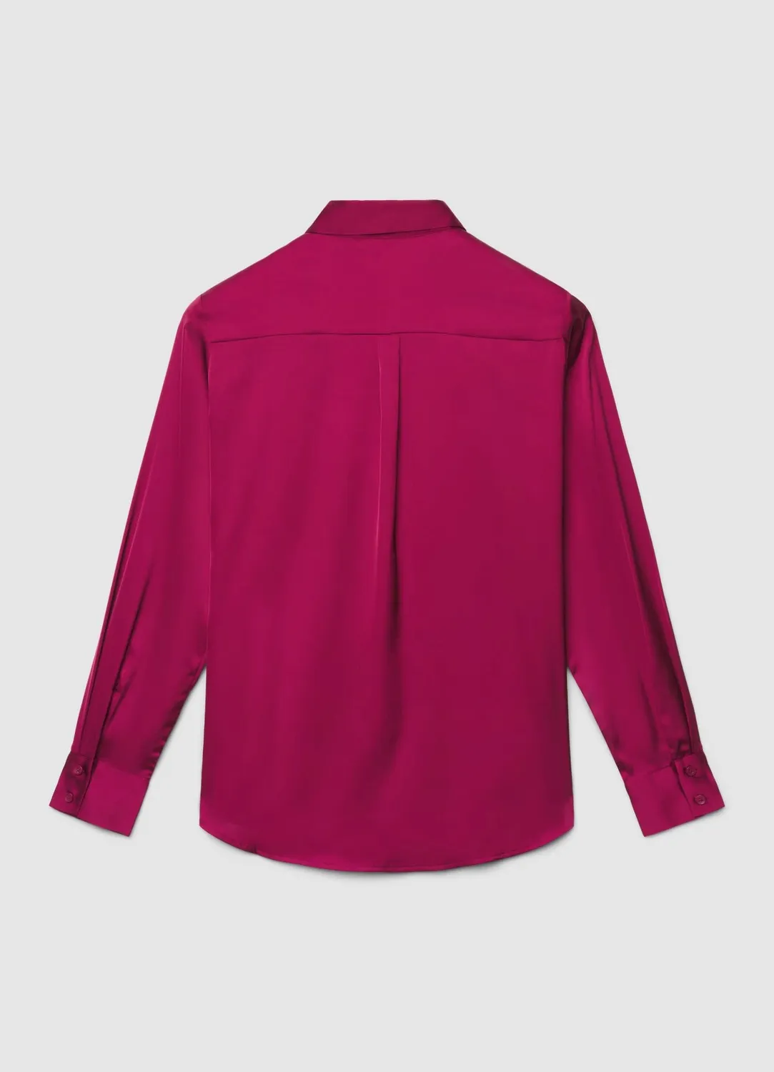 Calliope chemise satinée unie femme manches longues