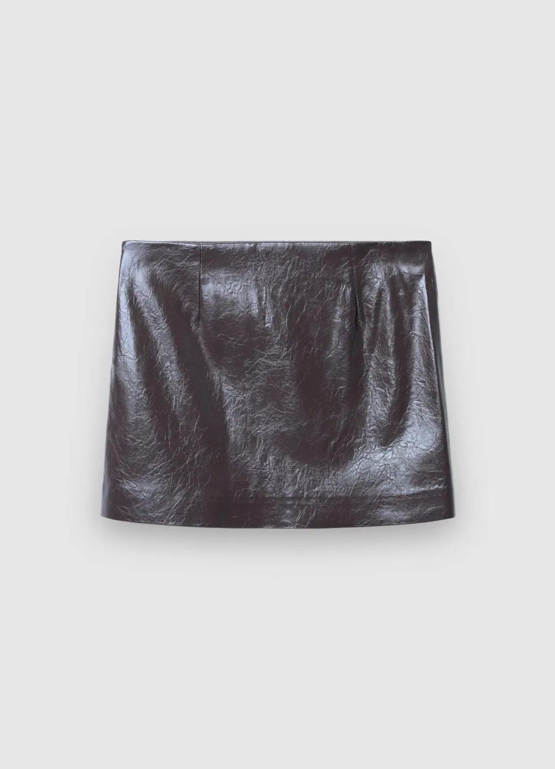 Calliope minijupe effet cuir verni femme