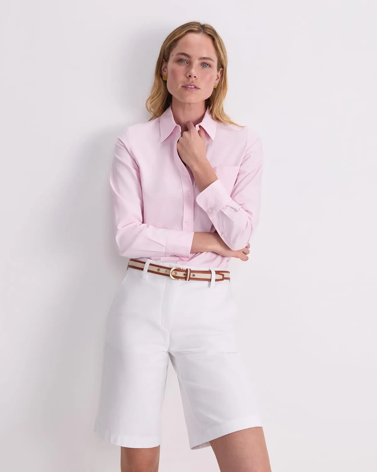 Sportscraft Long Sleeve Oxford Shirt chemise oxford coton