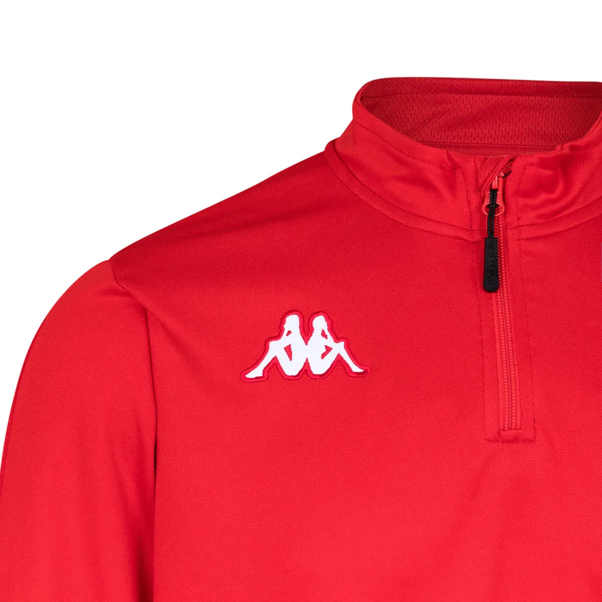 Robe di Kappa Tavole sweat rouge homme slim 1/4 zip