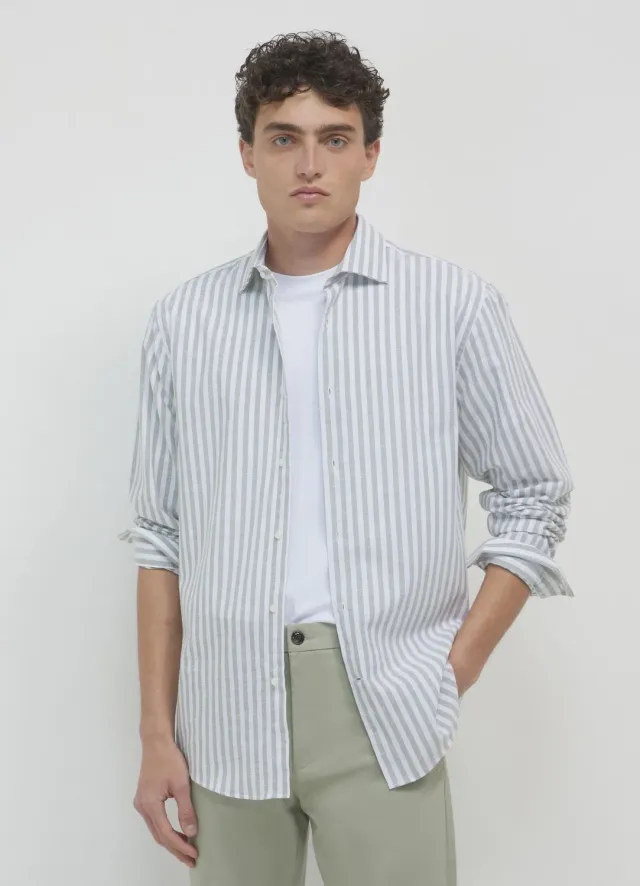 Calliope chemise rayée homme manches longues