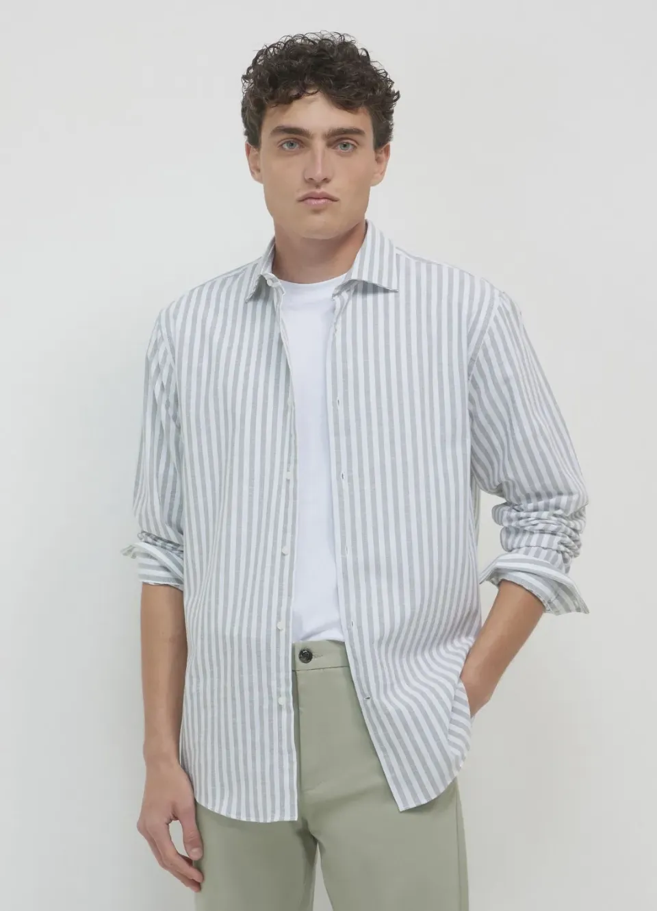 Calliope chemise rayée homme manches longues