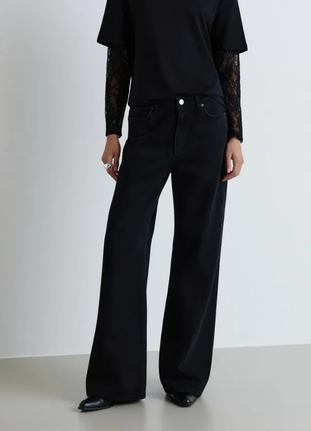 Calliope Jeans Palazzo Uni Femme Taille Haute