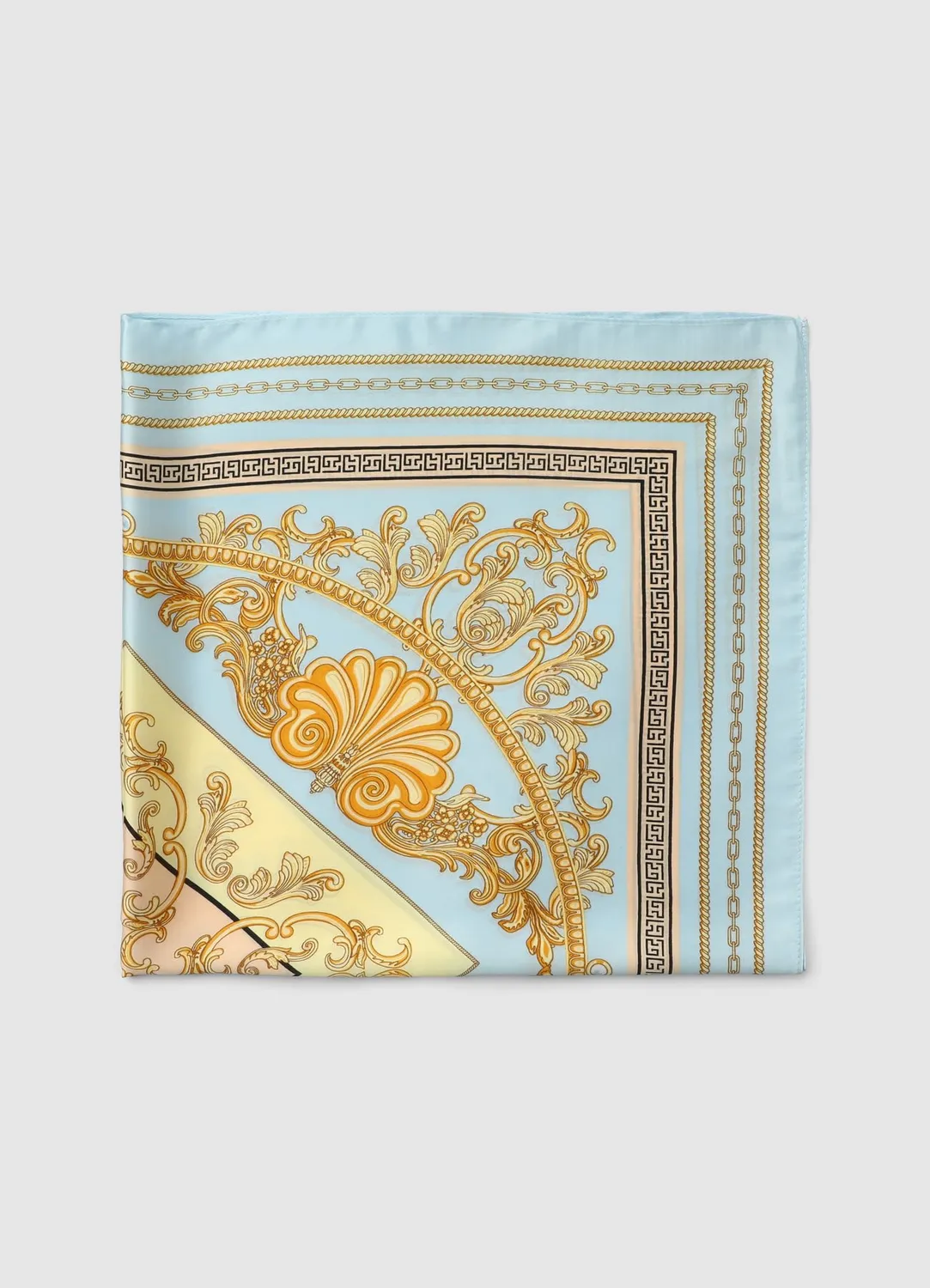 Calliope foulard homme imprimé grec 68x68