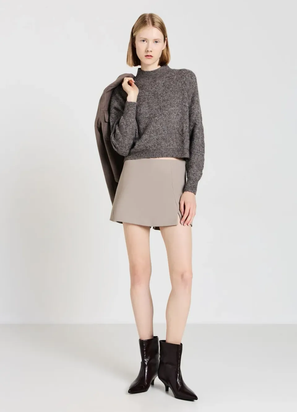 Calliope pull torsades col montant femme