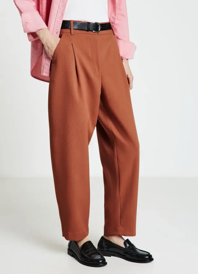 Calliope pantalon barrel fit femme bureau