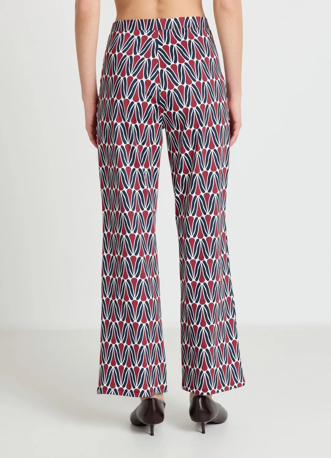 Calliope Pantalon palazzo femme imprimé taille haute