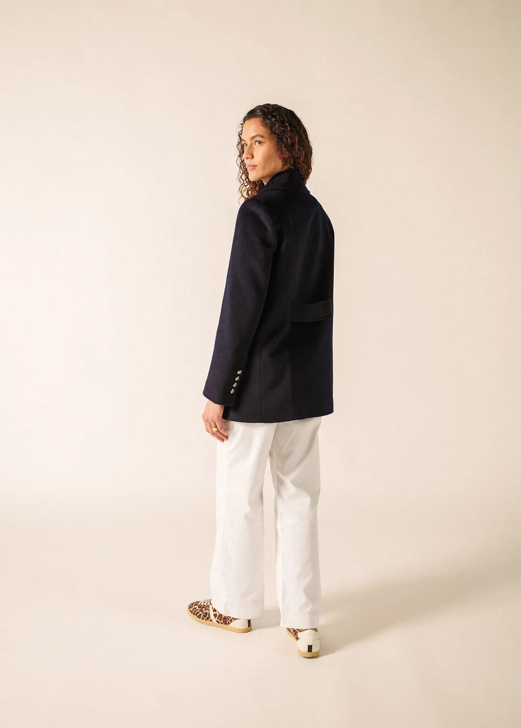 Saint James St Briac caban navy drap de laine