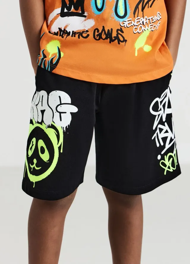 Calliope short garçon graffiti coton