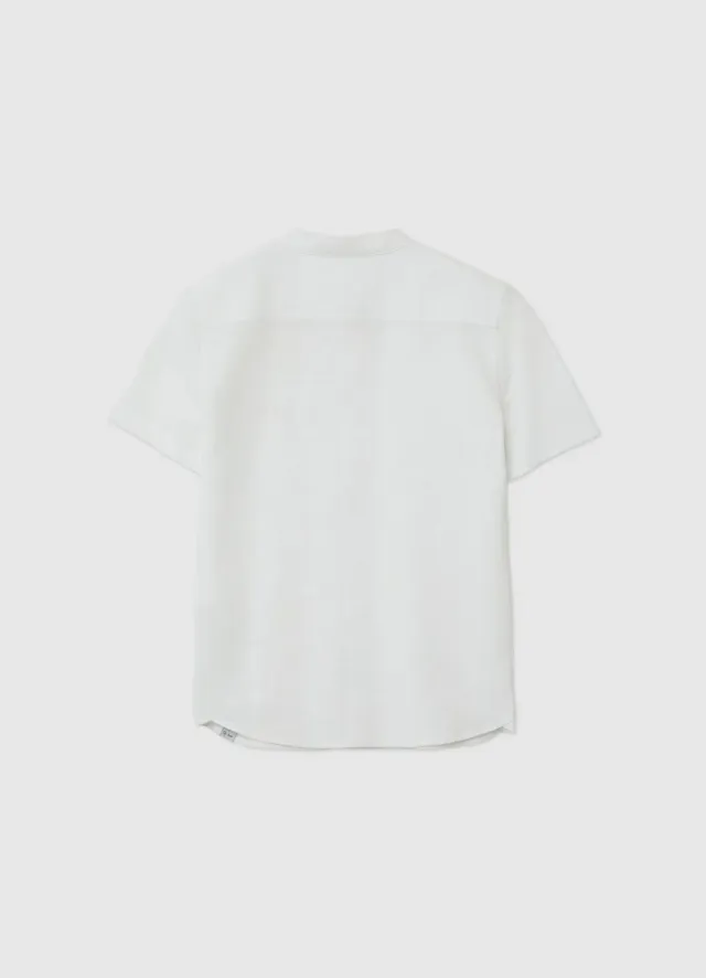 Calliope Chemise garçon col coréen manches courtes