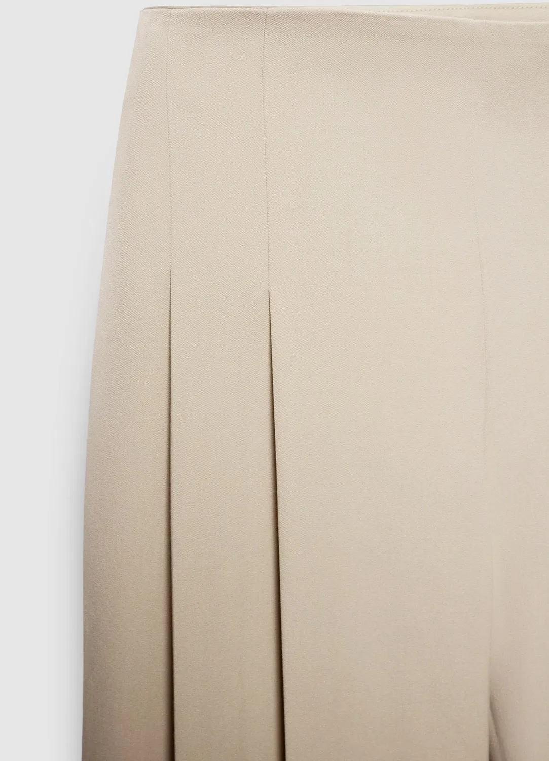 Calliope culotte à plis pantalon large uni zip latéral