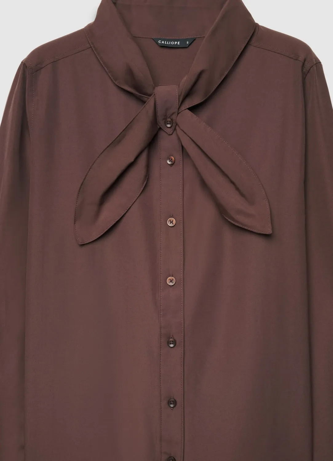 Calliope chemise lavallière boutonnée chemise femme unie