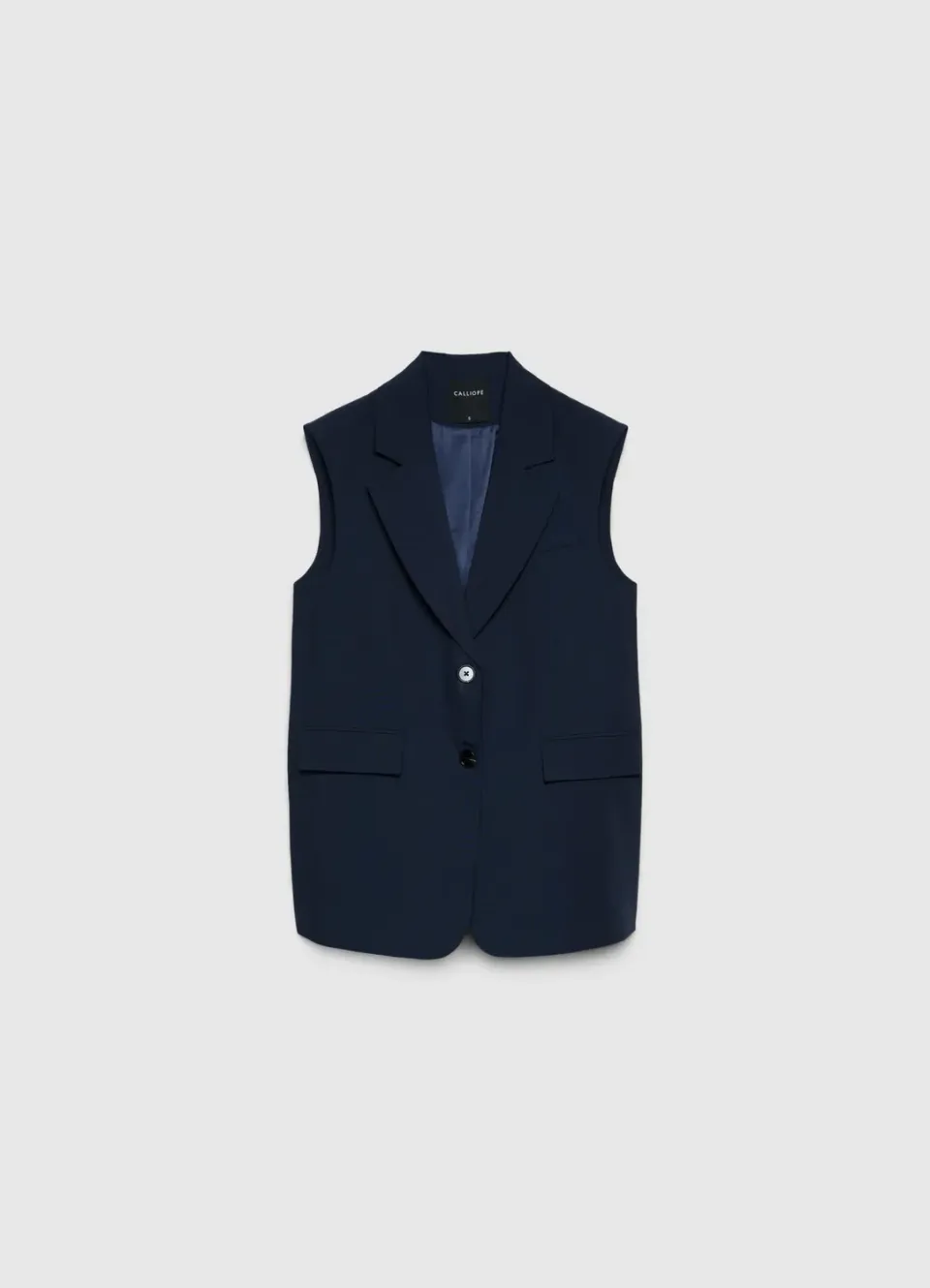 Calliope Gilet long 2 boutons gilet tailleur femme